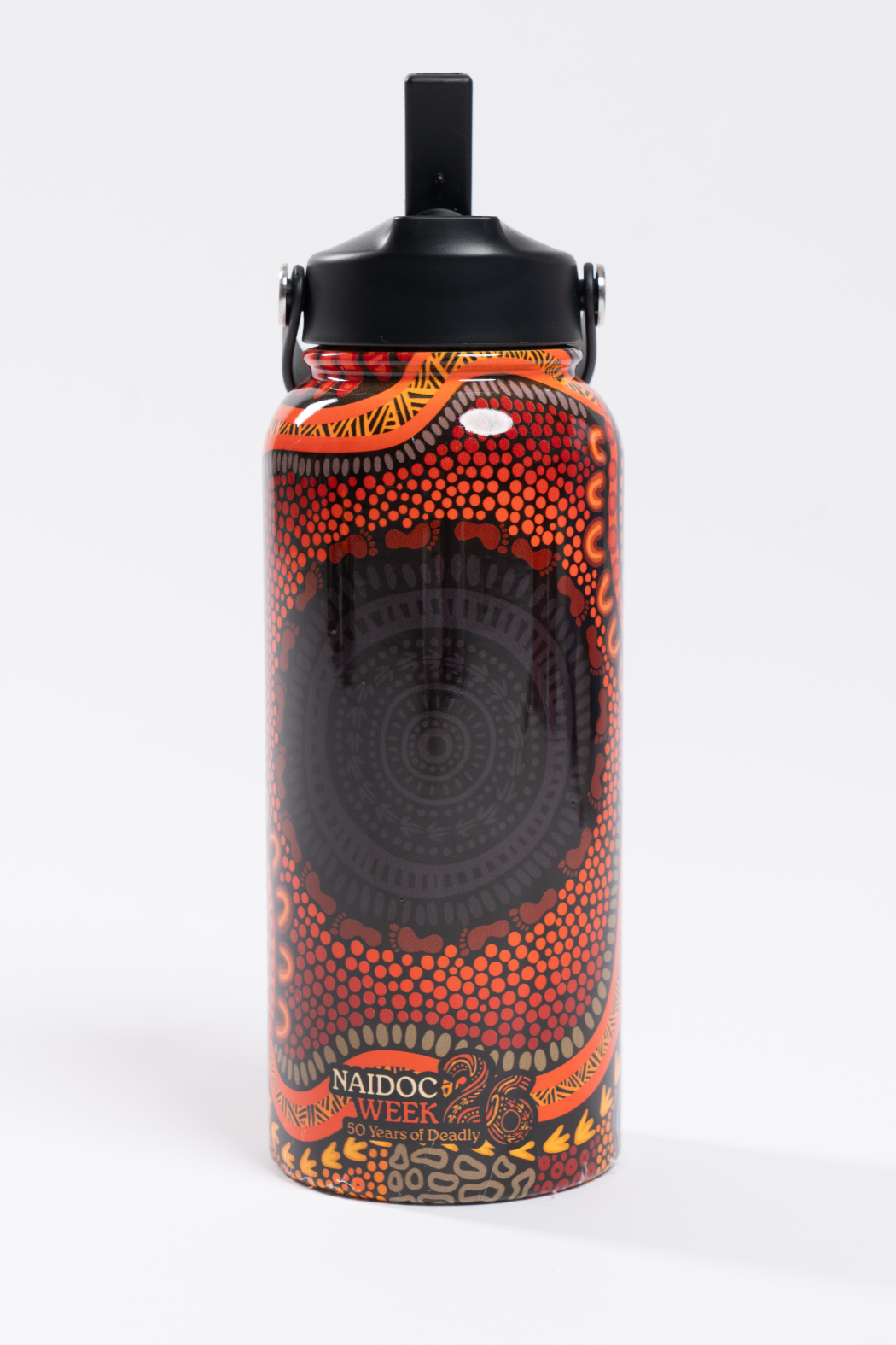 50 Years of Deadly NAIDOC 2026 1L Insulated Stainless Steel Drink Bottle with Handle