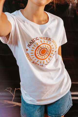 Circle NAIDOC Week 2026 White Cotton Everyday Women