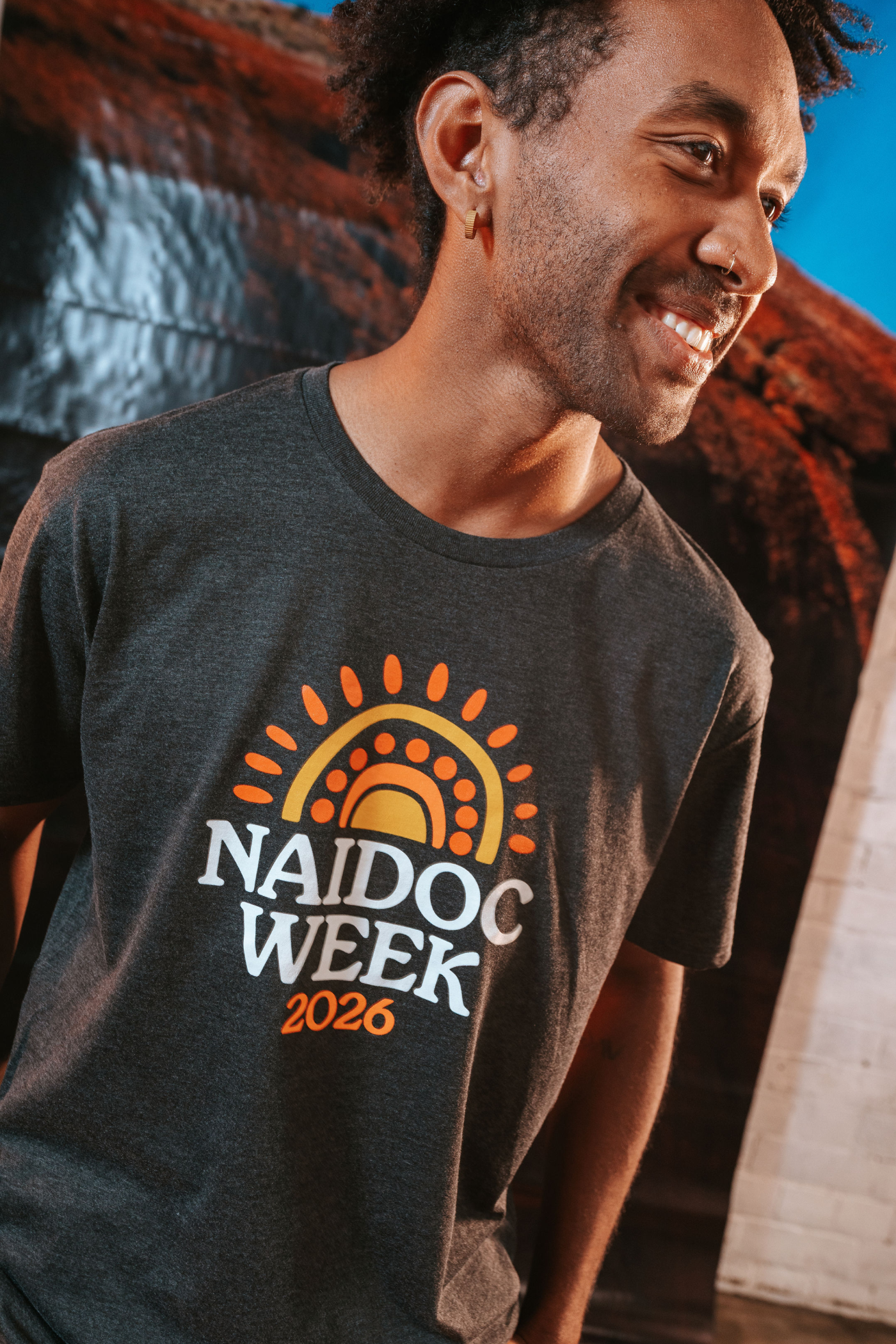Core NAIDOC Week 2026 Ash Marle Cotton Everyday T-Shirt