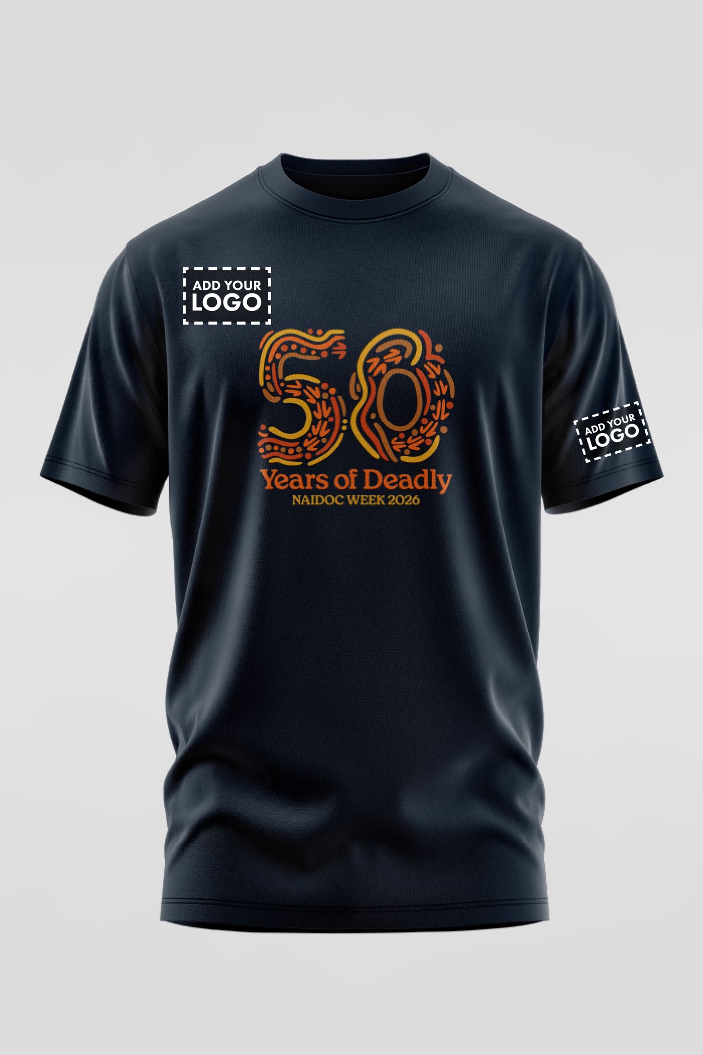50 Years of Deadly NAIDOC Week 2026 Black Cotton Crew Neck Unisex T-Shirt