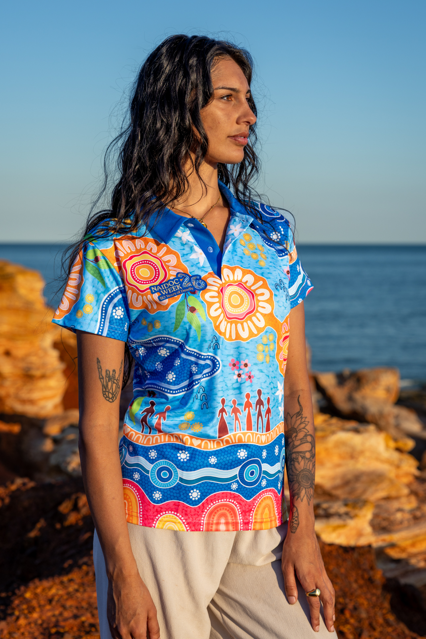Built On Strong Shoulders NAIDOC 2026 Polo Shirt