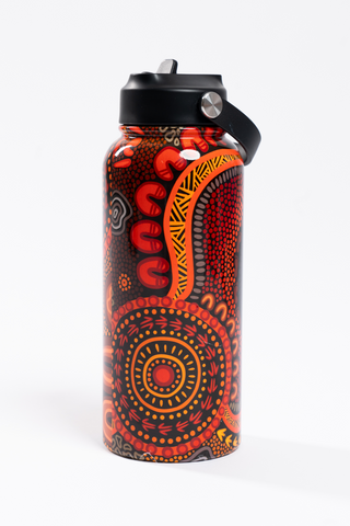 50 Years of Deadly NAIDOC 2026 1L Insulated Stainless Steel Drink Bottle with Handle