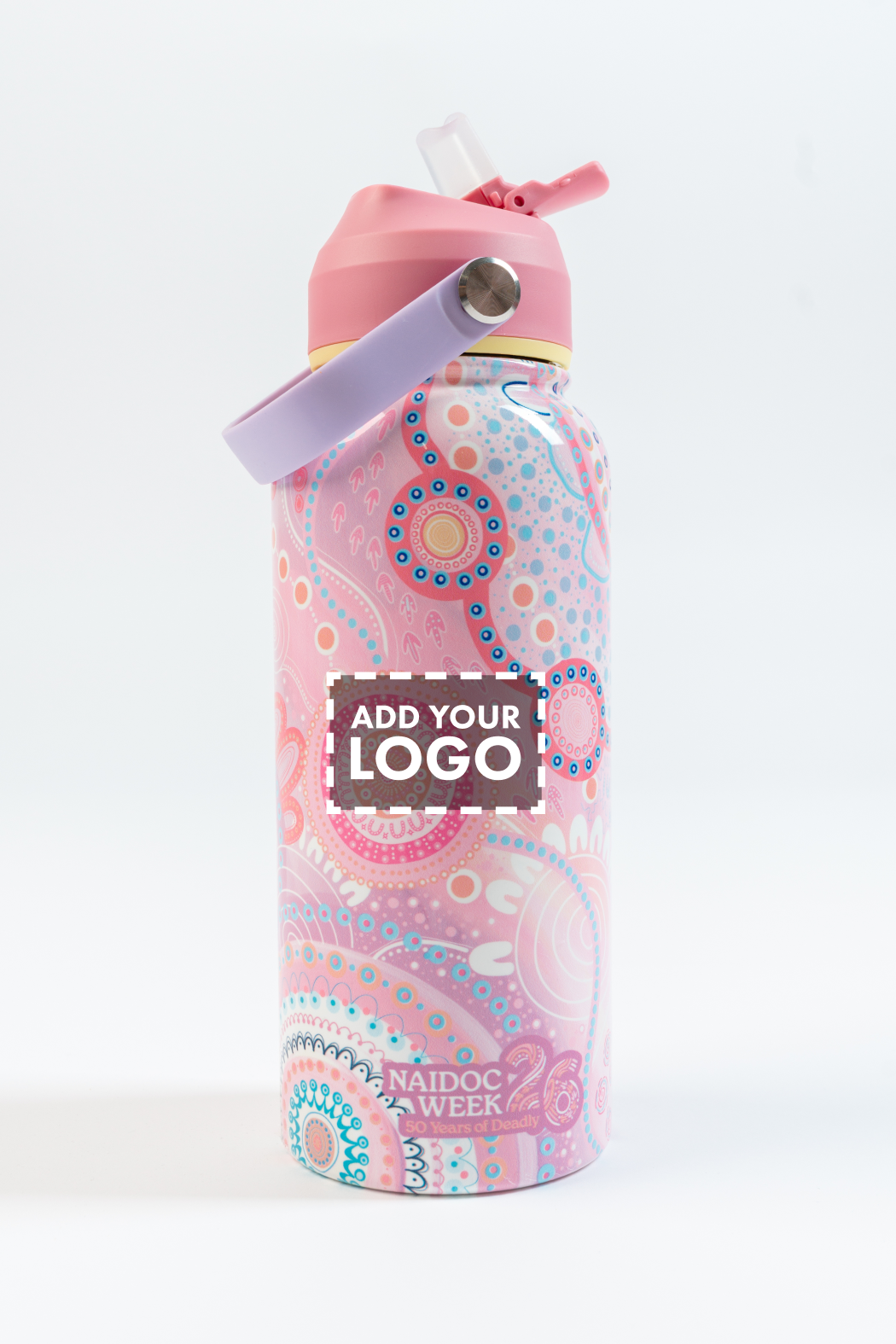 Paths That Brought Us Here NAIDOC 2026 1L Insulated Stainless Steel Drink Bottle with Handle