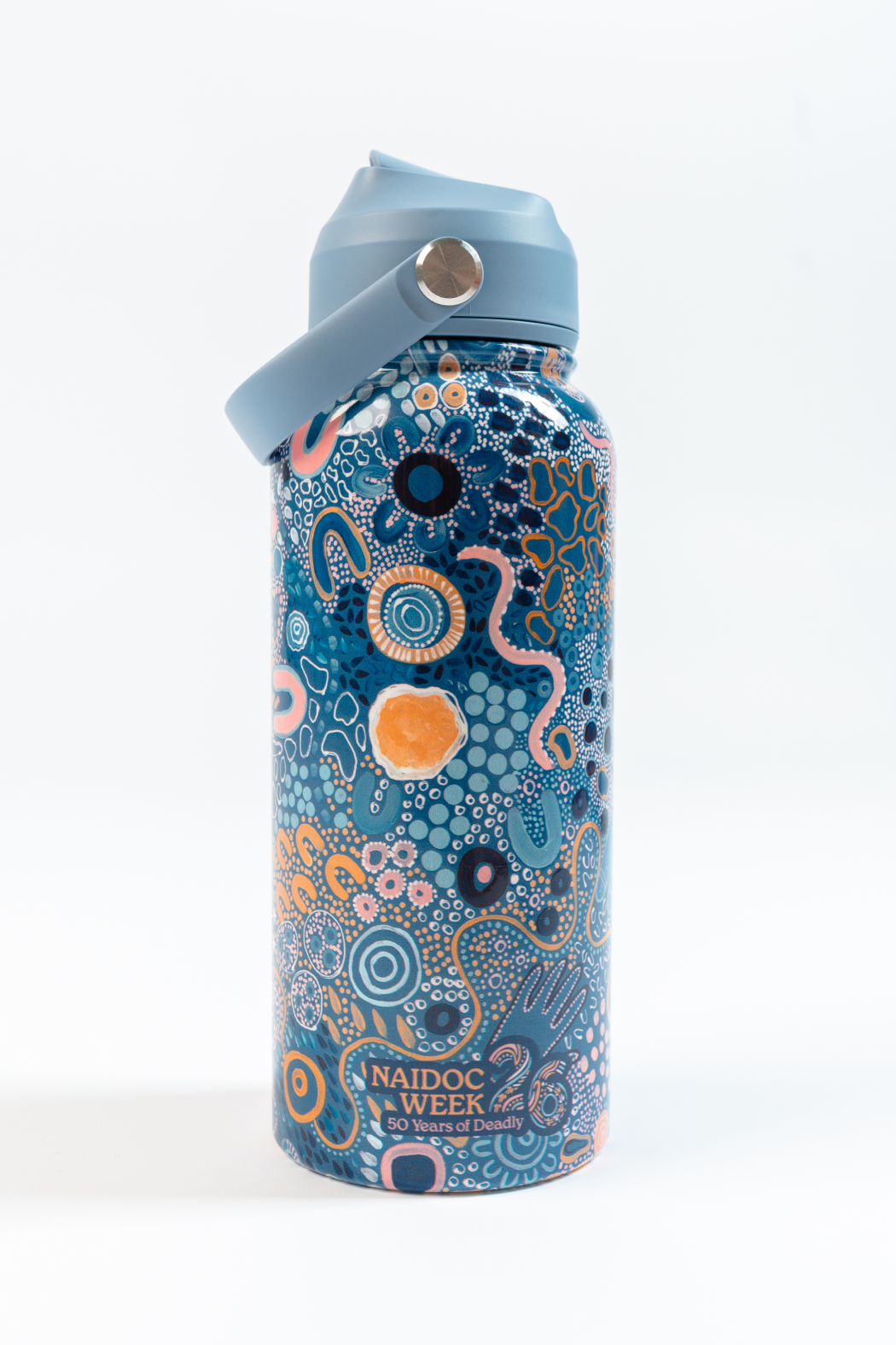 Moorditj Koorliny (Strong Journey) NAIDOC 2026 1L Insulated Stainless Steel Drink Bottle with Handle