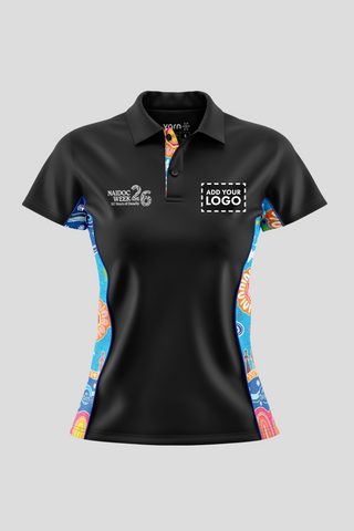Built On Strong Shoulders NAIDOC 2026 Black Bamboo (Simpson) Polo Shirt