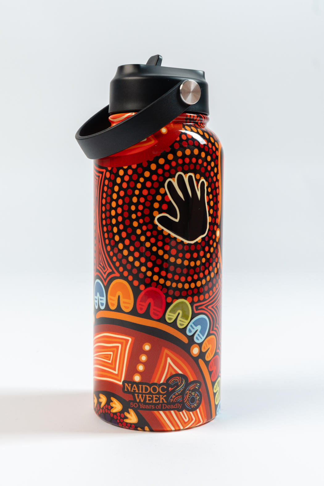 Gadi NAIDOC 2026 1L Insulated Stainless Steel Drink Bottle with Handle