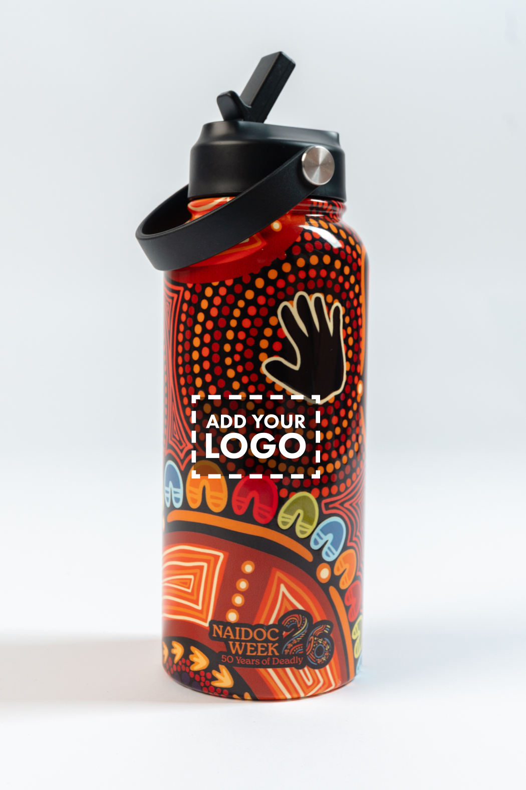 Gadi NAIDOC 2026 1L Insulated Stainless Steel Drink Bottle with Handle