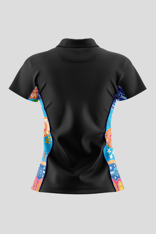 Built On Strong Shoulders NAIDOC 2026 Black Bamboo (Simpson) Polo Shirt