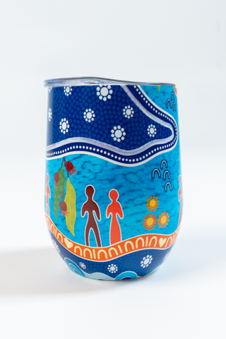 Built On Strong Shoulders NAIDOC 2026 Vacuum Insulated Double Walled Stainless Steel Travel Mug