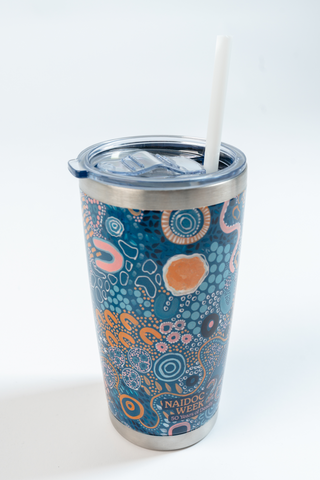 Moorditj Koorliny (Strong Journey) NAIDOC 2026 590ml Vacuum Insulated Double Walled Stainless Steel Tumbler