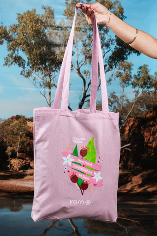 Spiritual Connection To Land NAIDOC Week 2026 Tote Bag Lilac Long Handle Cotton Tote Bag
