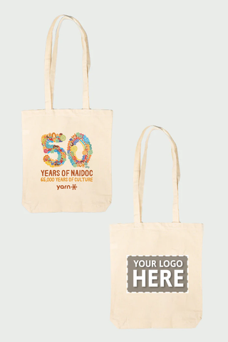 50 Years Of NAIDOC 2025 Natural Long Handle Cotton Tote Bag