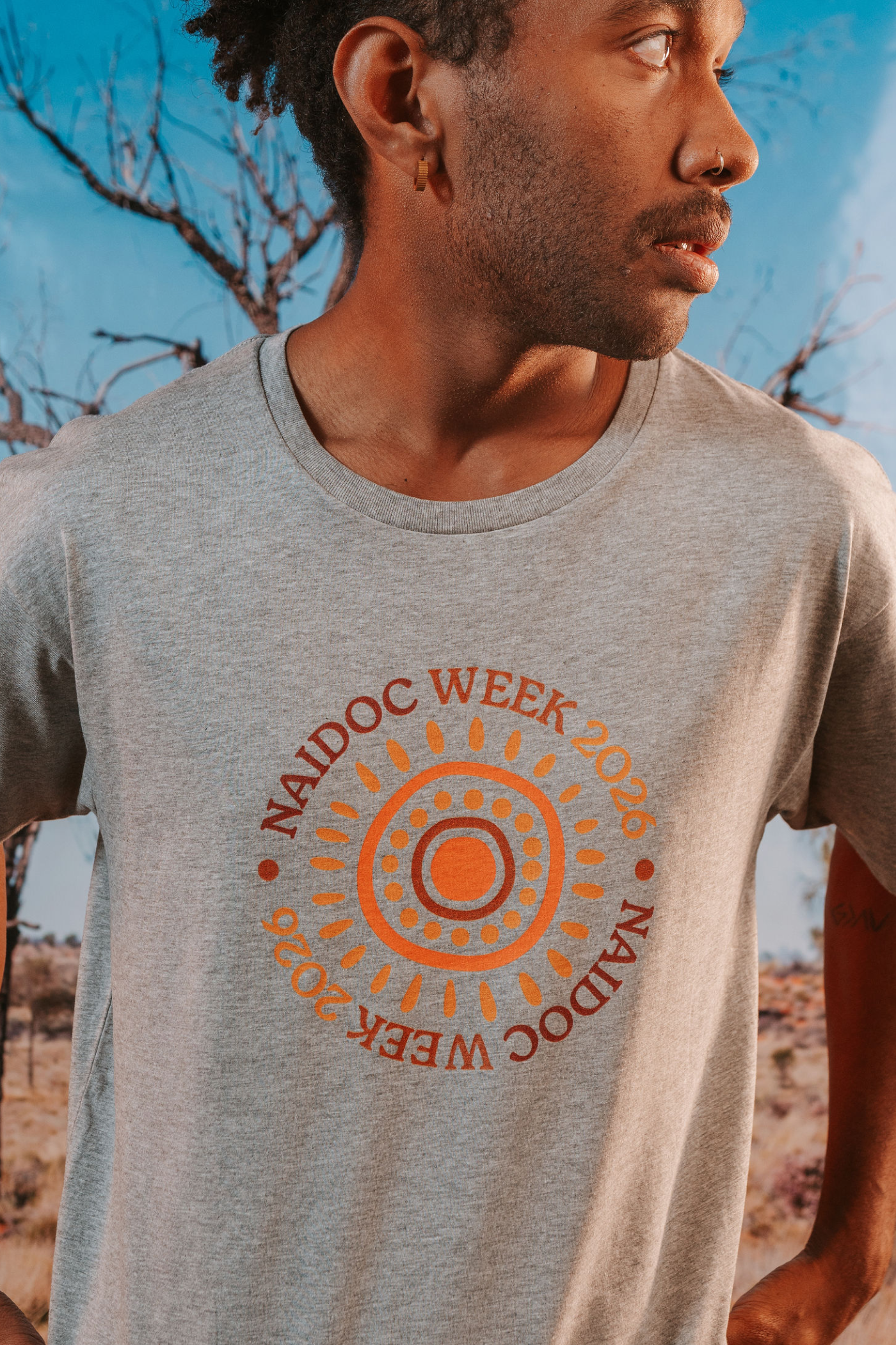Circle NAIDOC Week 2026 Grey Marle Cotton Everyday Unisex T-Shirt