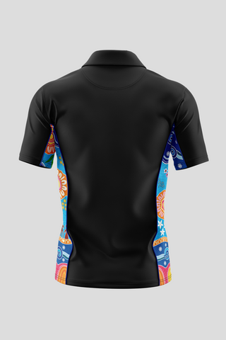 Built On Strong Shoulders NAIDOC 2026 Black Bamboo (Simpson) Polo Shirt