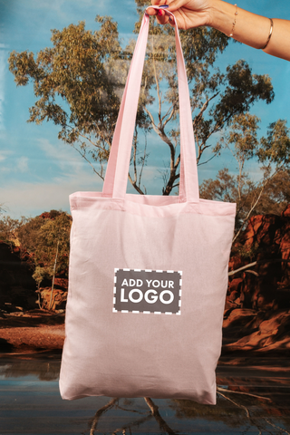 We Are Still Here NAIDOC Week 2026 Tote Bag Pink Long Handle Cotton Tote Bag