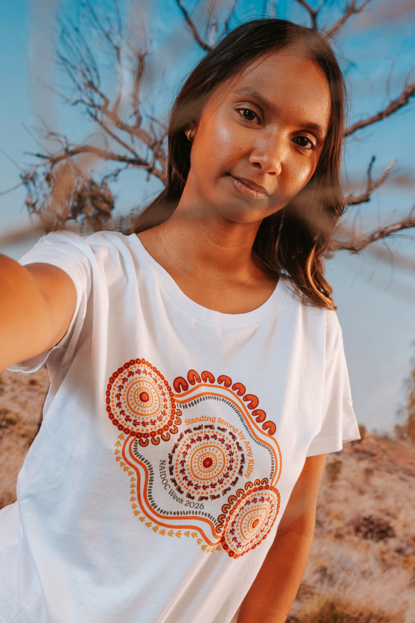 Standing Strong NAIDOC Week 2026 White Cotton Everyday Women