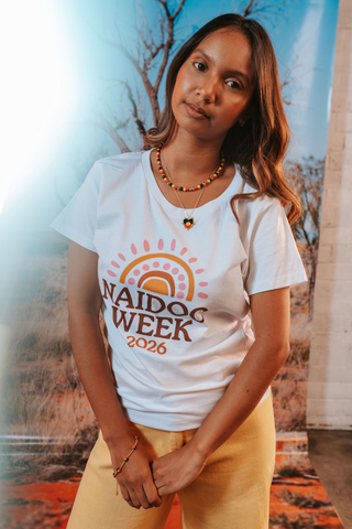 Core NAIDOC Week 2026 Pink and White Cotton Everyday Women