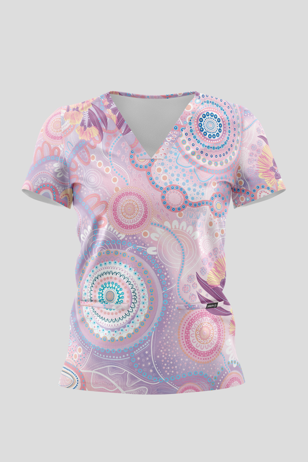 Paths That Brought Us Here NAIDOC 2026 Womens Three Pocket Scrub Top