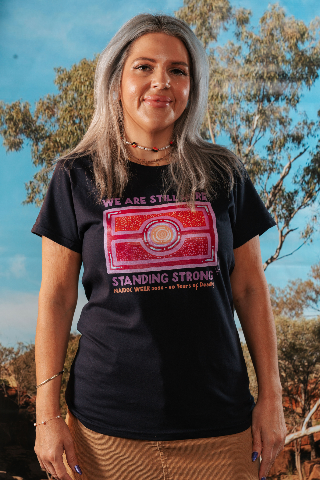 We Are Still Here NAIDOC Week 2026 Navy Cotton Everyday T-Shirt