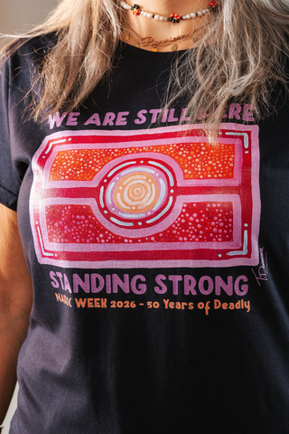 We Are Still Here NAIDOC Week 2026 Navy Cotton Everyday T-Shirt