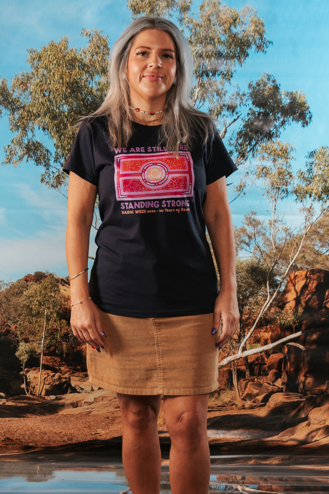 We Are Still Here NAIDOC Week 2026 Navy Cotton Everyday T-Shirt