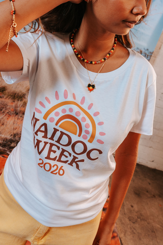 Core NAIDOC Week 2026 Pink and White Cotton Everyday Women