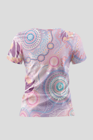 Paths That Brought Us Here NAIDOC 2026 Womens Three Pocket Scrub Top