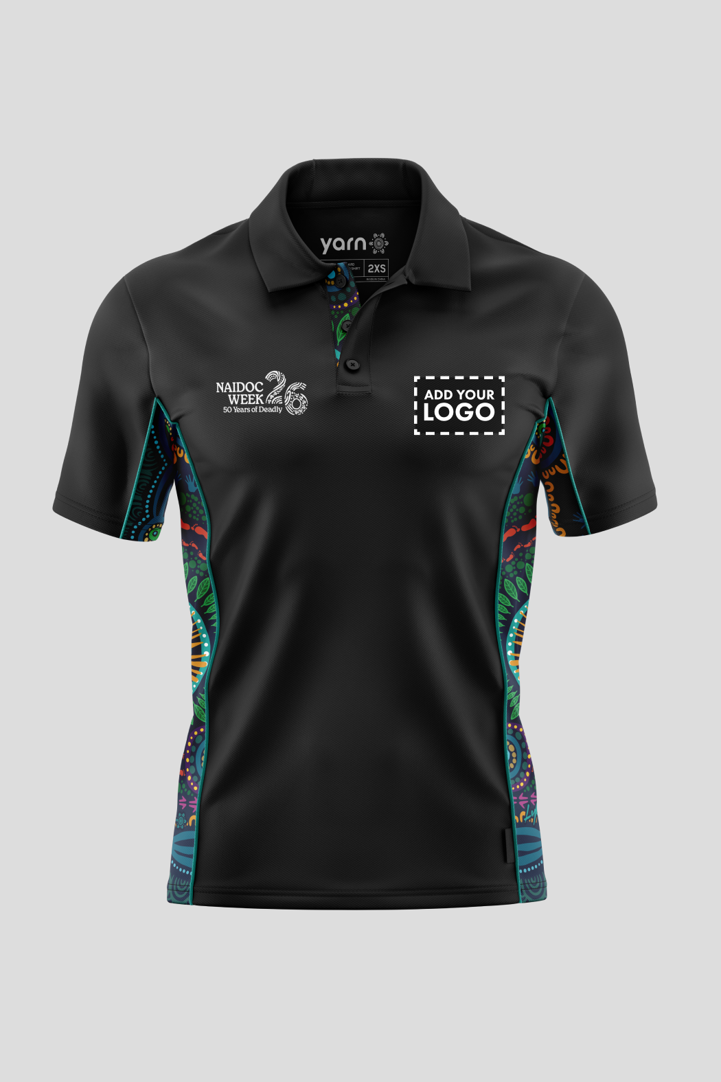 An Abundance Of Culture NAIDOC 2026 Black Bamboo (Simpson) Polo Shirt