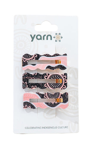 Boobie Sista Snap Hair Clip (Wave) Collection (3 Pack) - Ready Stock