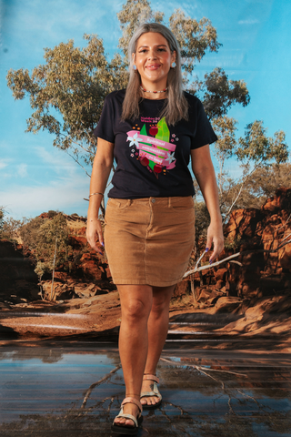 Spiritual Connection To Land NAIDOC Week 2026 Navy Cotton Everyday T-Shirt