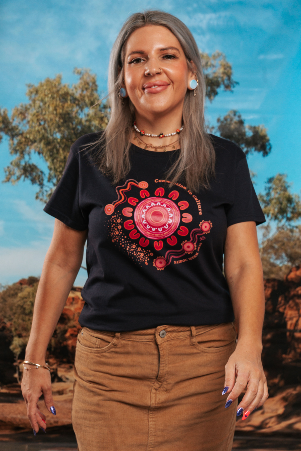 Resilience Lives On NAIDOC Week 2026 Black Cotton Everyday T-Shirt