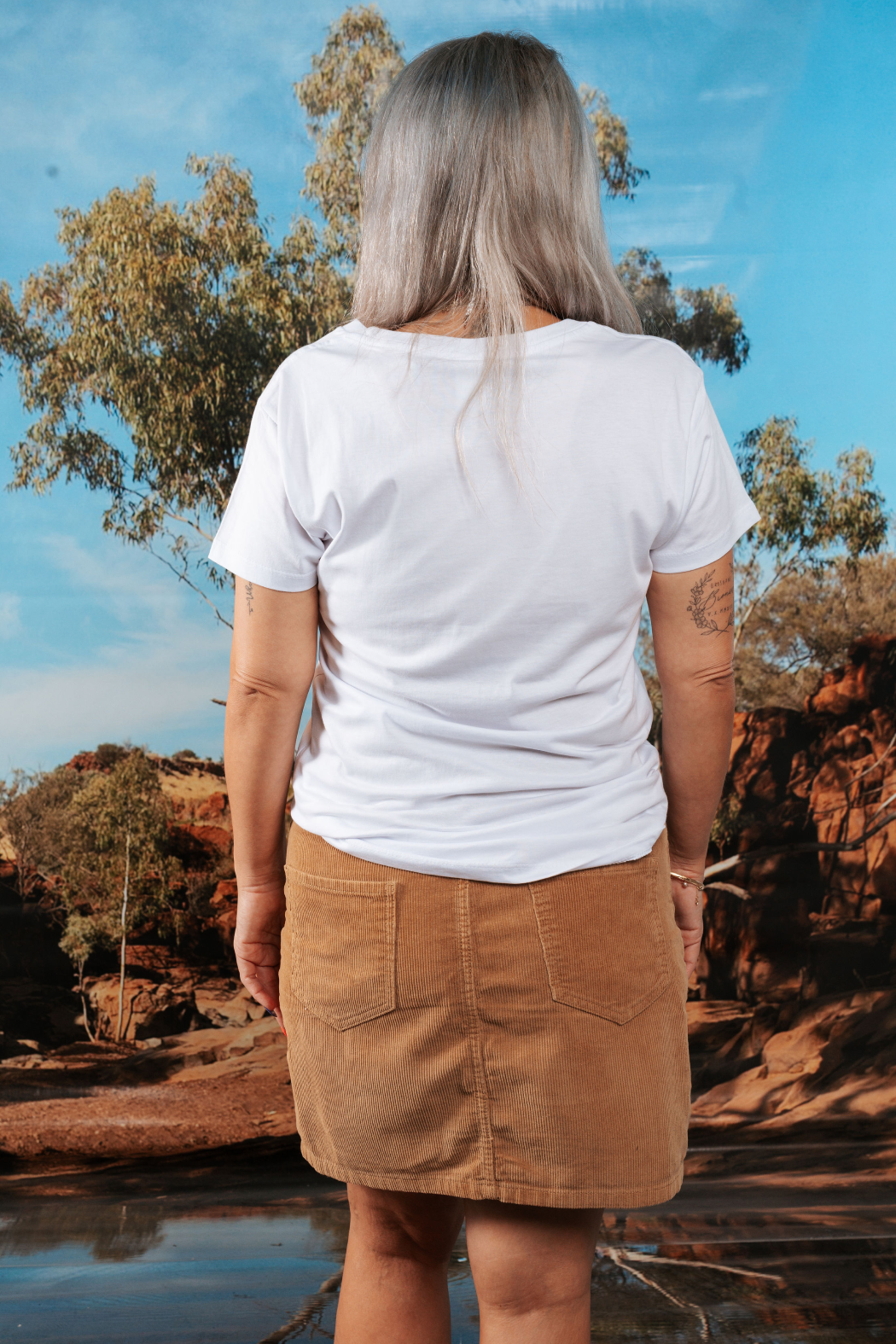 Movement That Never Rests NAIDOC Week 2026 White Cotton Everyday Women