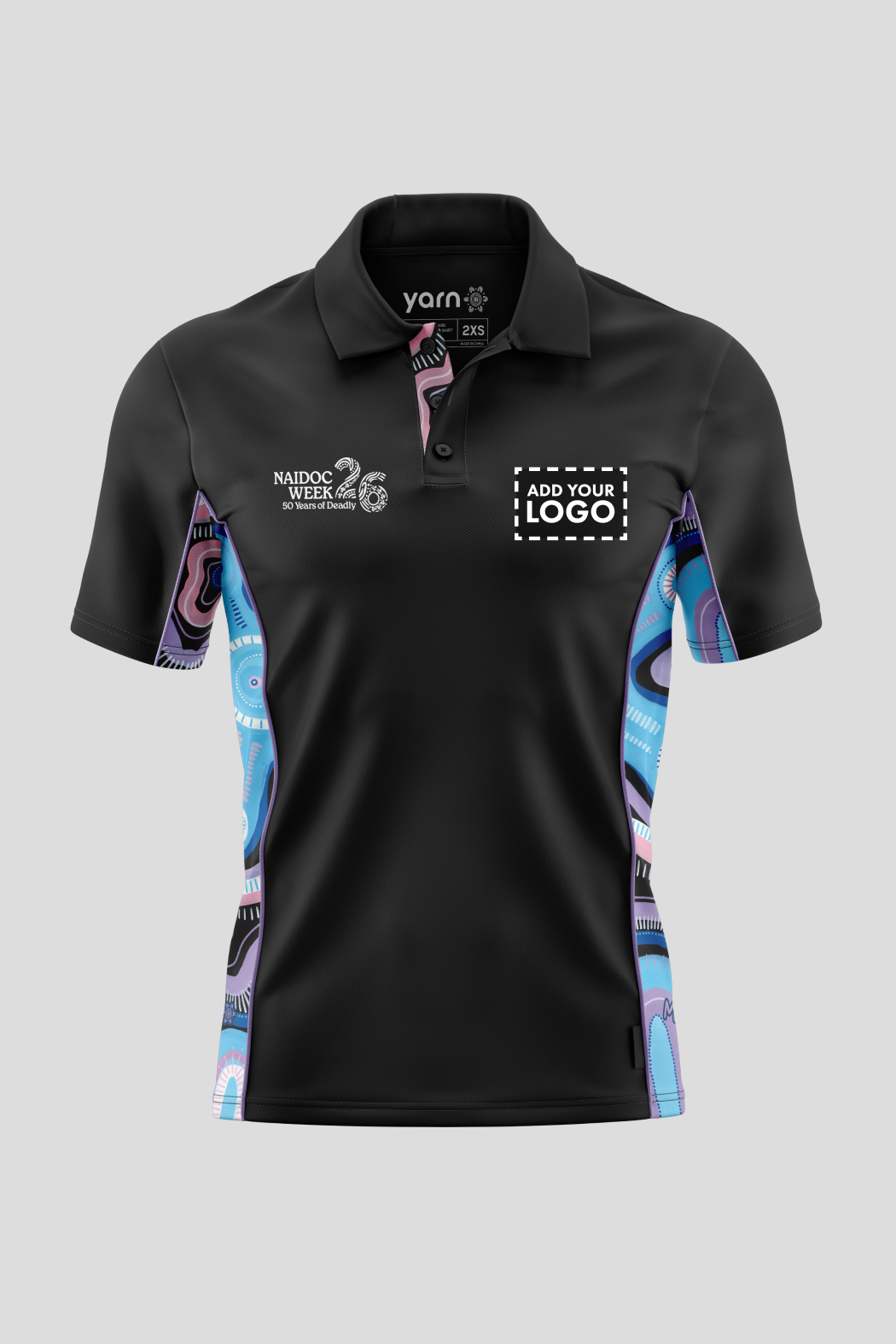 50 Shades Of Deadly NAIDOC 2026 Black Bamboo (Simpson) Polo Shirt