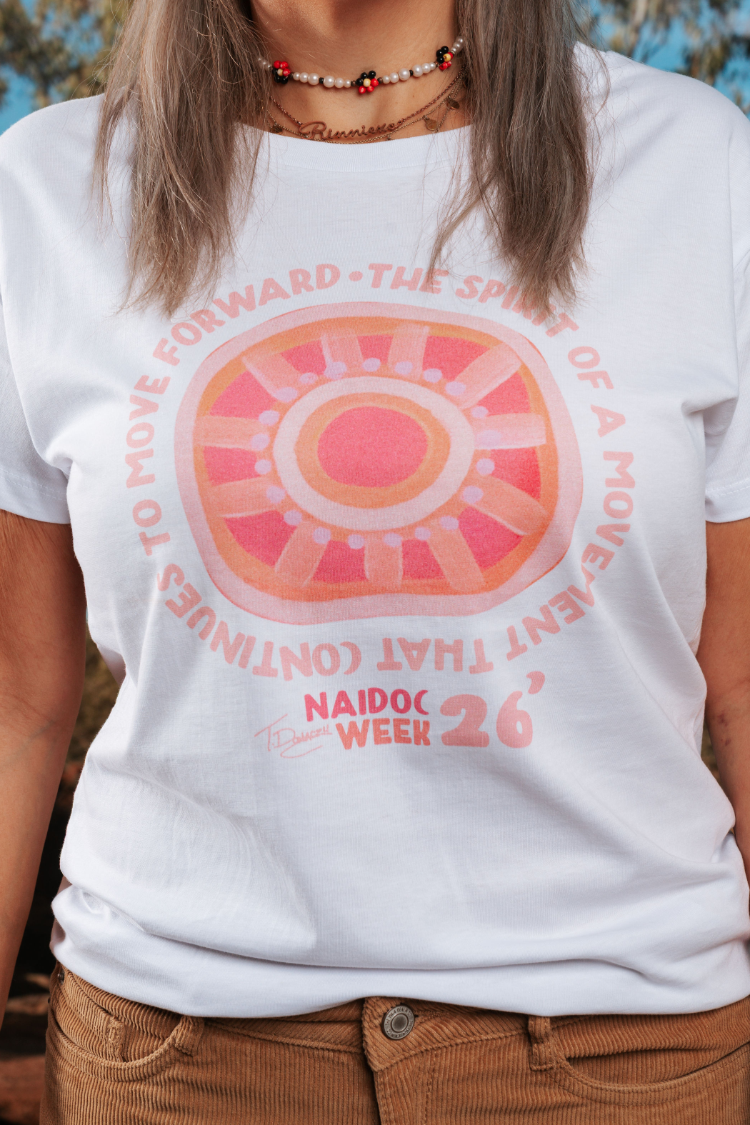 Spirit Of A Movement NAIDOC Week 2026 White Cotton Everyday Women