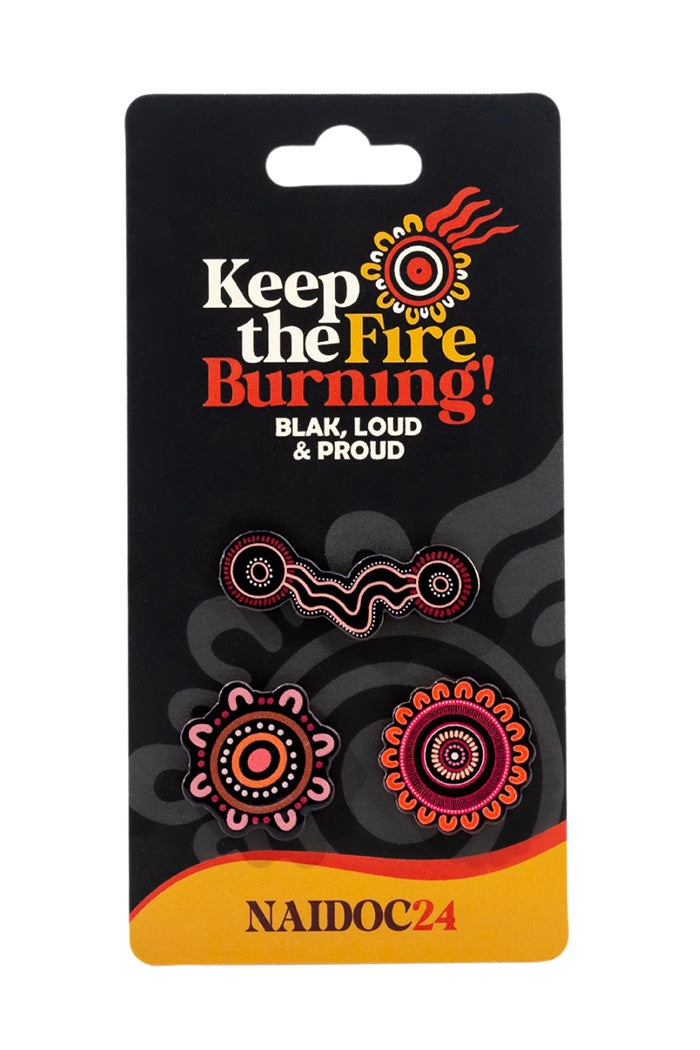 (Bulk Order) Igniting Our Journey NAIDOC 2024 Lapel Pin (3 Pack)