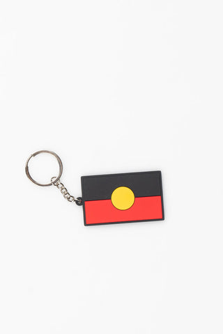 (Bulk Order) "Raise The Flag" Aboriginal Flag Rubber Keyring