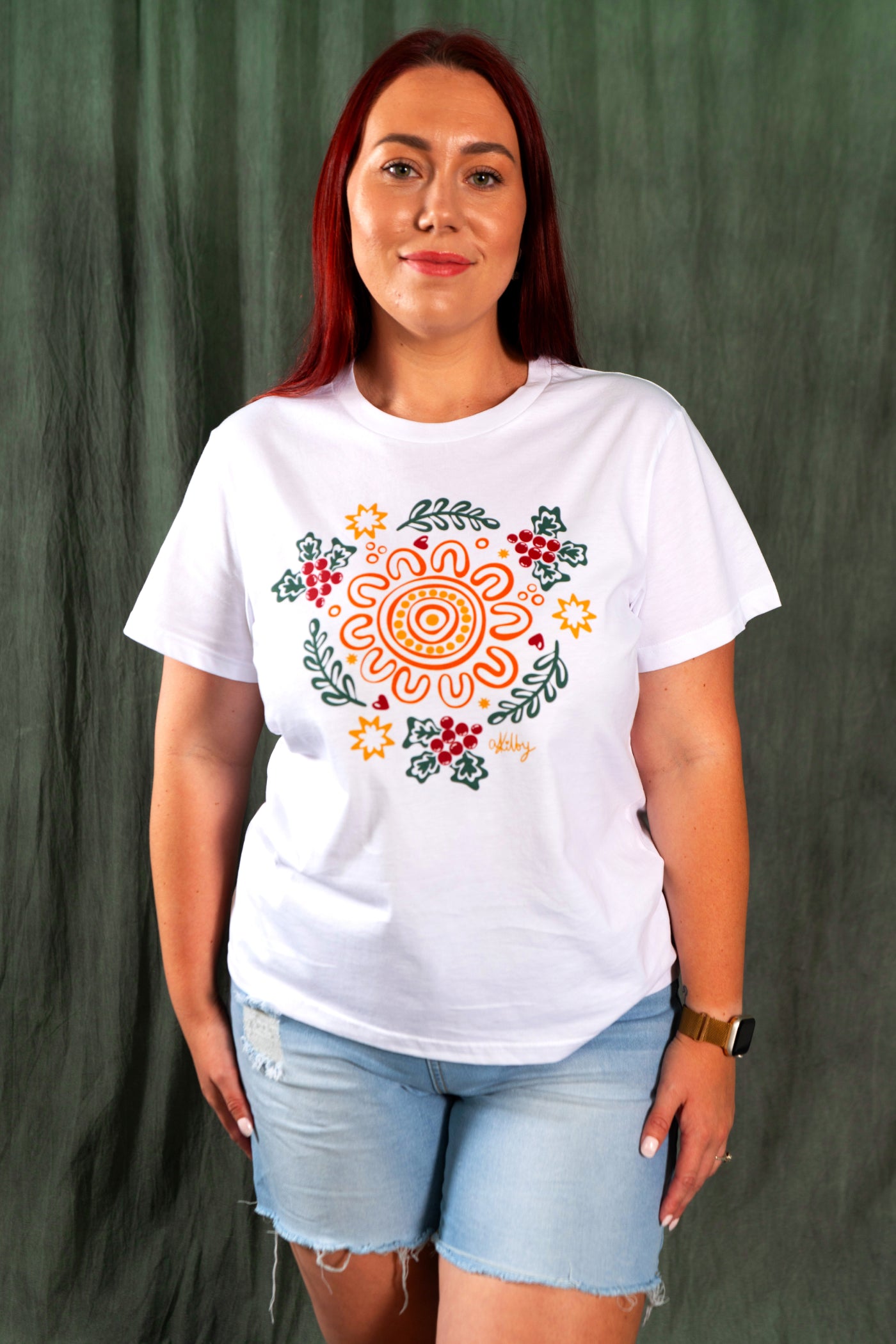 Harmony White Cotton Crew Neck T-Shirt