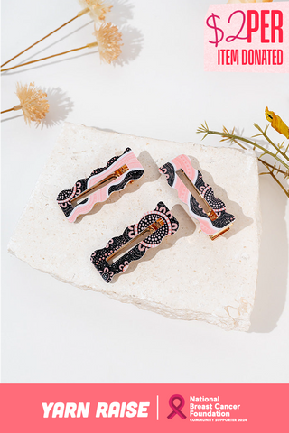 Boobie Sista Snap Hair Clip (Wave) Collection (3 Pack) - Ready Stock