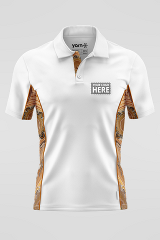 Campfire NAIDOC 2024 White Bamboo (Simpson) Polo Shirt