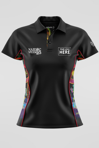 (EXPRESS) Celestial Rhythms NAIDOC 2025 Black Bamboo (Simpson) Polo Shirt