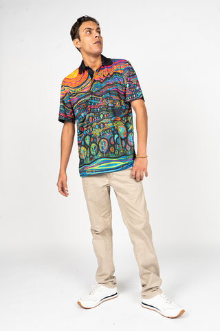 (Bulk Order) Currumbin Sunset Recycled UPF50+ Unisex Polo Shirt