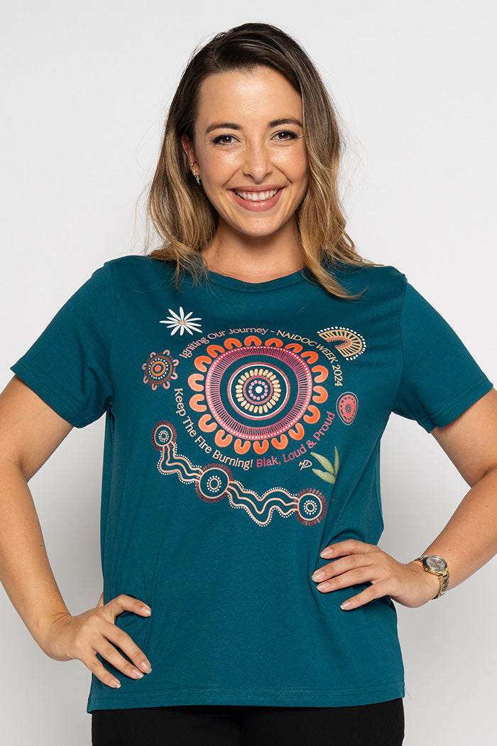 (Bulk Order) Igniting Our Journey NAIDOC 2024 Atlantic Cotton Crew Neck Women’s T-Shirt