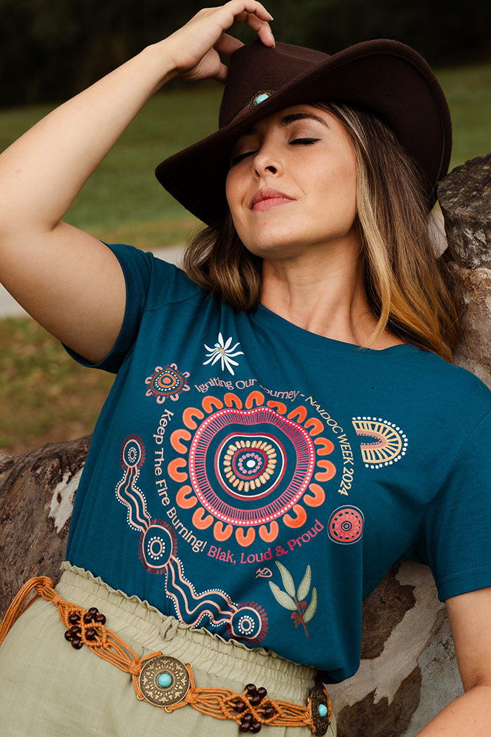 (Bulk Order) Igniting Our Journey NAIDOC 2024 Atlantic Cotton Crew Neck Women’s T-Shirt