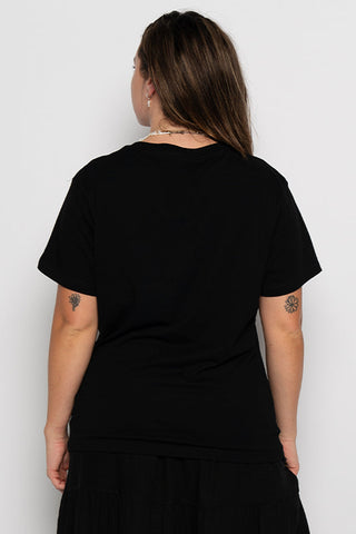 (Bulk Order) Fire Within NAIDOC 2024 Black Cotton Crew Neck Women’s T-Shirt