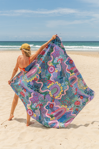 A Chapter Closing Sand Free rPET Beach Towel (160x160cm) - Ready Stock