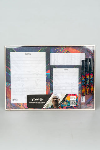 (Bulk Order) Fire Spirit People Notepad 3 Pack (A4, A5 & A6) with 3 Pack of Pens