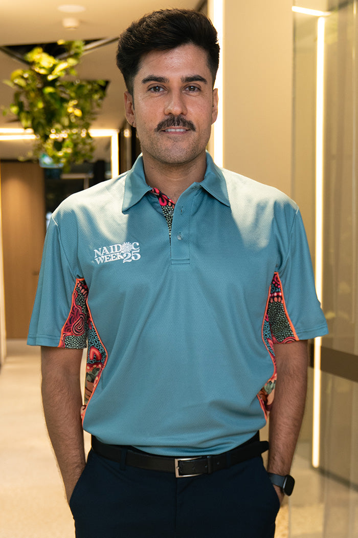 (Bulk Order) Wurung (Branches) NAIDOC 2025 Eucalyptus Bamboo (Simpson) Unisex Polo Shirt