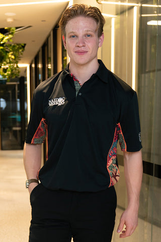 (Bulk Order) Wurung (Branches) NAIDOC 2025 Black Bamboo (Simpson) Unisex Polo Shirt