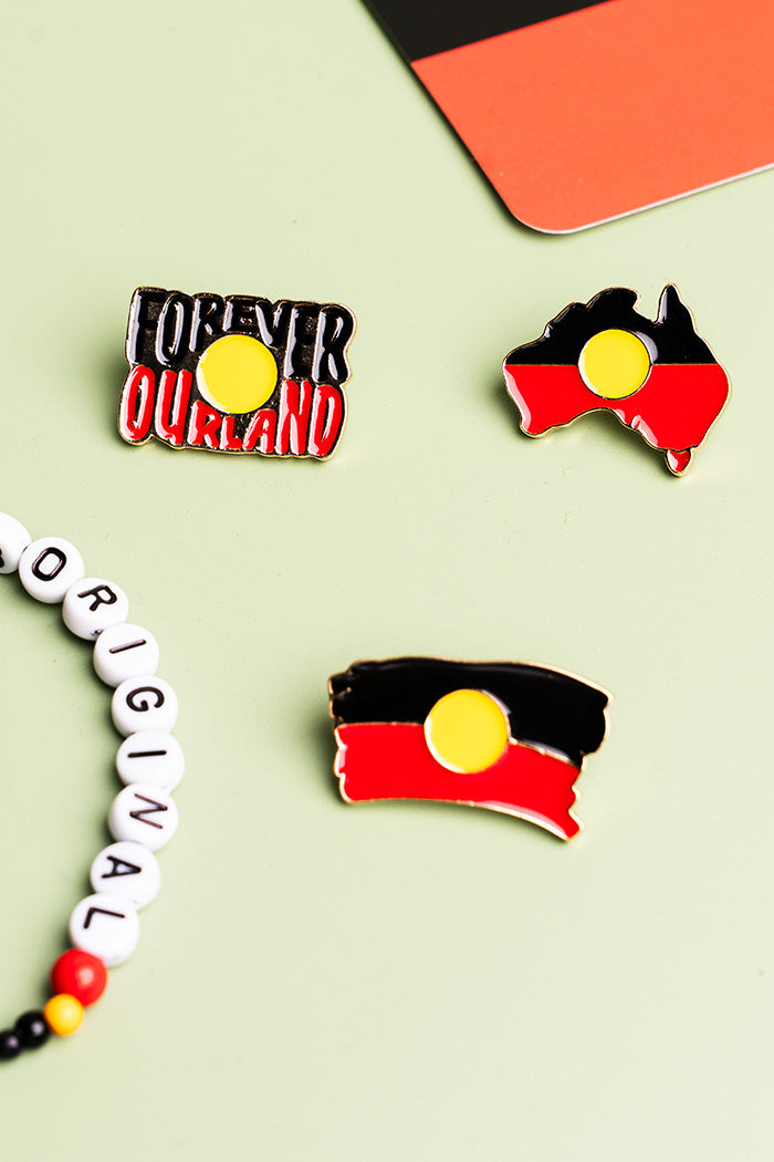 (Bulk Order) "Raise The Flag" Loud & Proud Aboriginal Flag Lapel Pin (3 Pack)