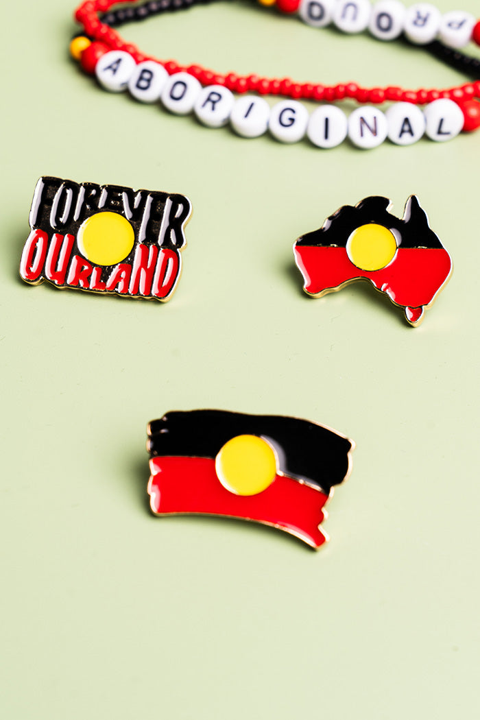 (Bulk Order) "Raise The Flag" Loud & Proud Aboriginal Flag Lapel Pin (3 Pack)